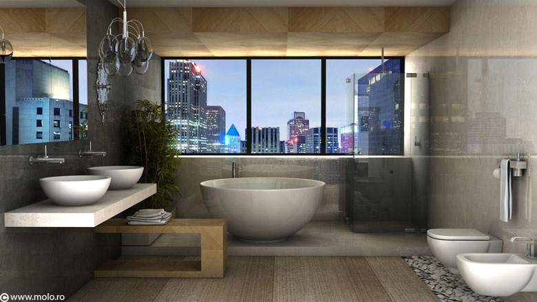 Modern bathroom - City